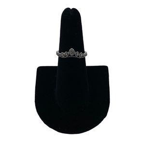 Silver Princess Queen Crown Diamond Ring